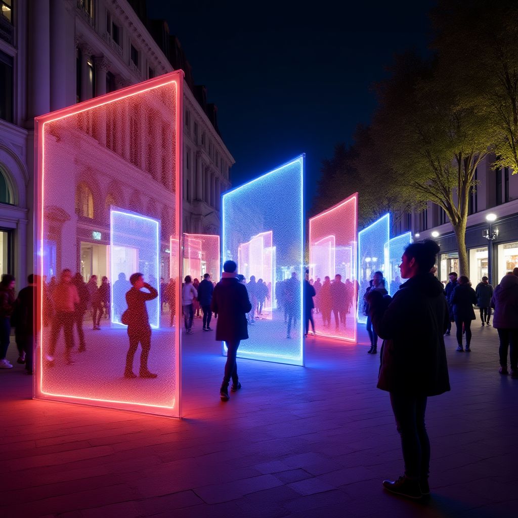 Instalație interactivă în spațiu public