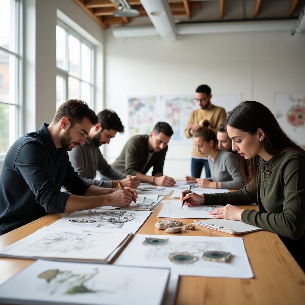 Atelier creativ FuturDesign cu participanți